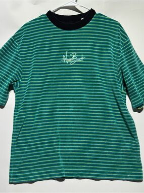 Name Brand Towel Material Green, Blue & Yellow Shirt